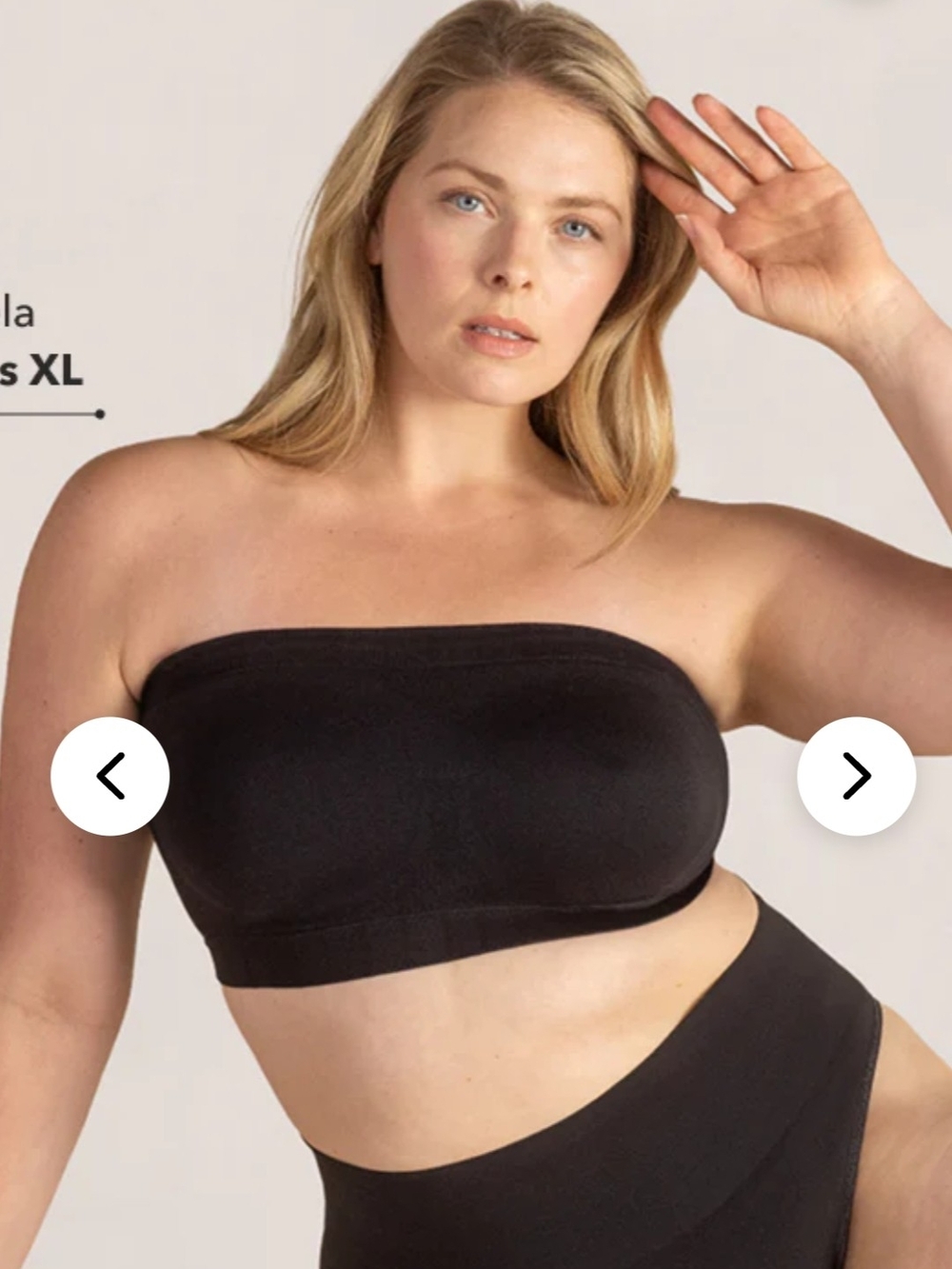 Shapermint Seamless Strapless Bandeau - Black